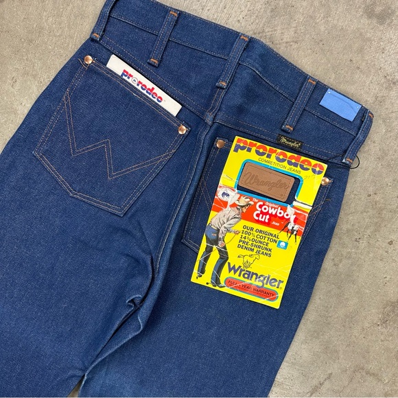 Vintage Deadstock Wrangler hard blue jeans - Picture 1 of 6